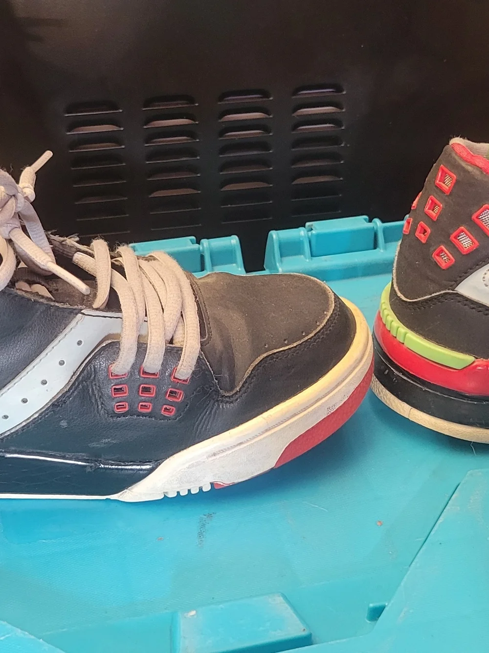 Jordan Men’s Sneakers in Black with Red & Green Accents